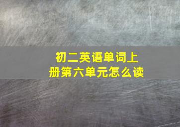 初二英语单词上册第六单元怎么读