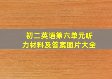 初二英语第六单元听力材料及答案图片大全