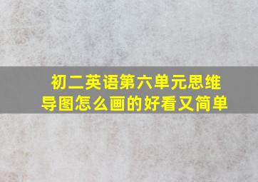 初二英语第六单元思维导图怎么画的好看又简单