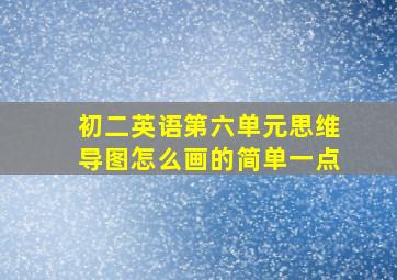 初二英语第六单元思维导图怎么画的简单一点