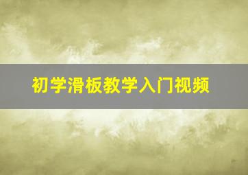 初学滑板教学入门视频