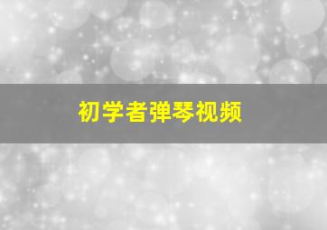 初学者弹琴视频