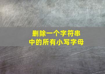 删除一个字符串中的所有小写字母