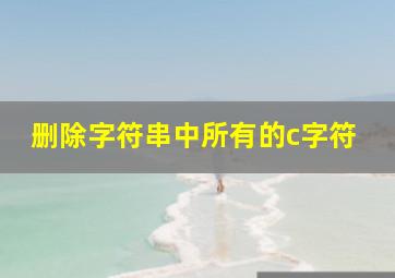 删除字符串中所有的c字符