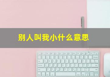 别人叫我小什么意思