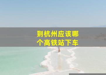 到杭州应该哪个高铁站下车