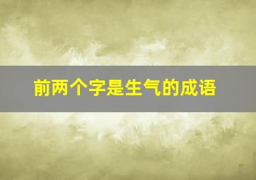 前两个字是生气的成语