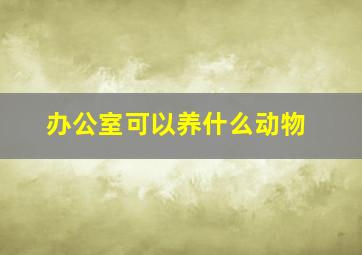 办公室可以养什么动物