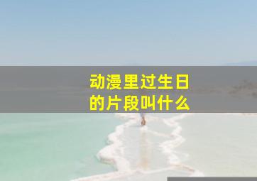 动漫里过生日的片段叫什么