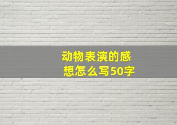 动物表演的感想怎么写50字