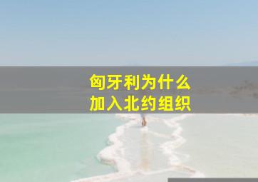 匈牙利为什么加入北约组织