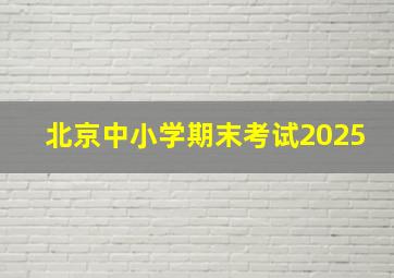 北京中小学期末考试2025