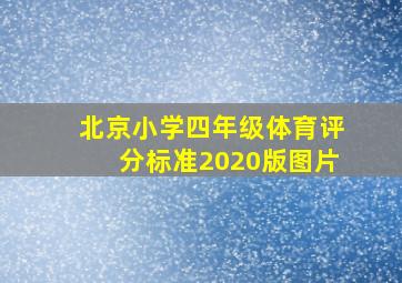 北京小学四年级体育评分标准2020版图片