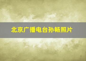 北京广播电台孙畅照片