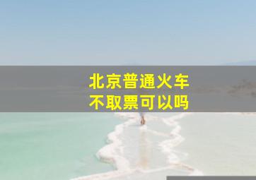 北京普通火车不取票可以吗