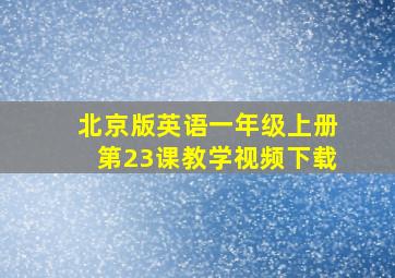 北京版英语一年级上册第23课教学视频下载