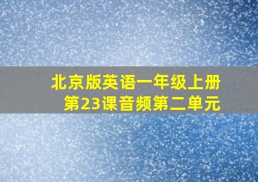 北京版英语一年级上册第23课音频第二单元