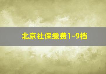 北京社保缴费1-9档