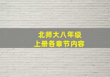 北师大八年级上册各章节内容