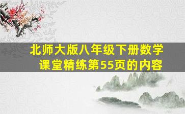 北师大版八年级下册数学课堂精练第55页的内容