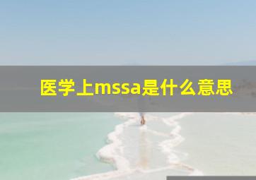 医学上mssa是什么意思