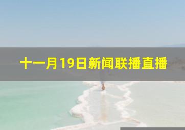 十一月19日新闻联播直播