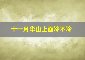 十一月华山上面冷不冷