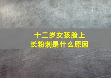 十二岁女孩脸上长粉刺是什么原因