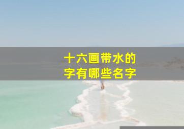 十六画带水的字有哪些名字