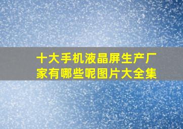 十大手机液晶屏生产厂家有哪些呢图片大全集