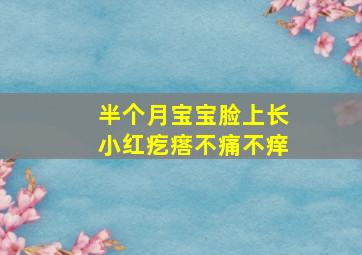 半个月宝宝脸上长小红疙瘩不痛不痒