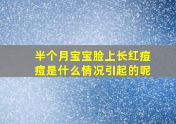 半个月宝宝脸上长红痘痘是什么情况引起的呢