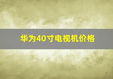 华为40寸电视机价格