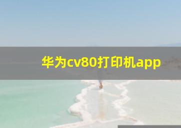 华为cv80打印机app