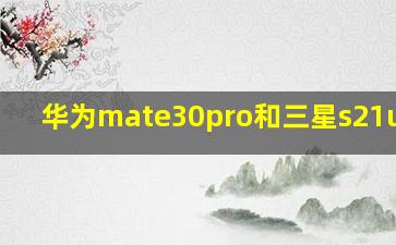 华为mate30pro和三星s21ultra