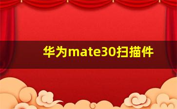 华为mate30扫描件