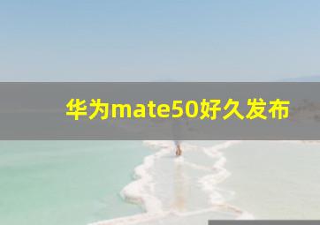 华为mate50好久发布