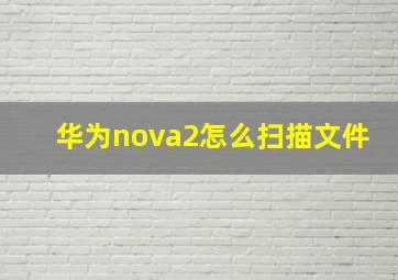 华为nova2怎么扫描文件