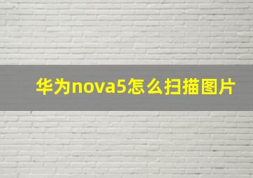 华为nova5怎么扫描图片