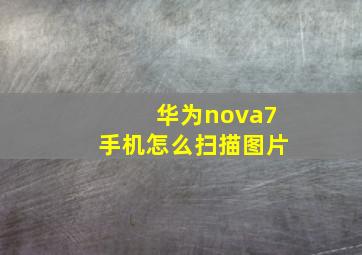 华为nova7手机怎么扫描图片