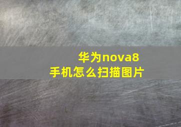 华为nova8手机怎么扫描图片