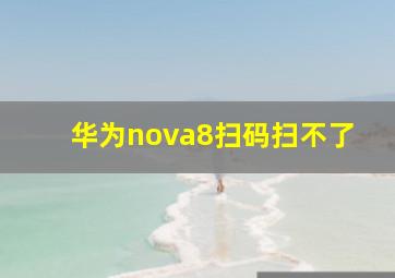 华为nova8扫码扫不了