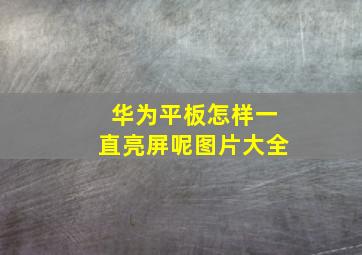 华为平板怎样一直亮屏呢图片大全