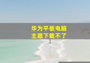 华为平板电脑主题下载不了