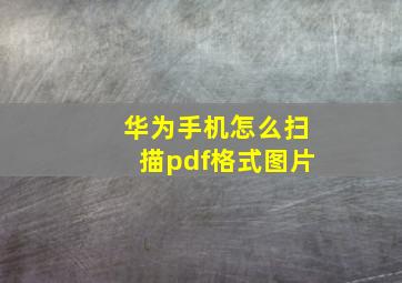 华为手机怎么扫描pdf格式图片