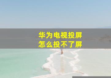 华为电视投屏怎么投不了屏