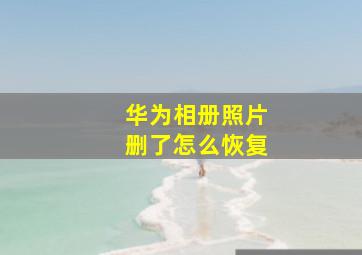 华为相册照片删了怎么恢复