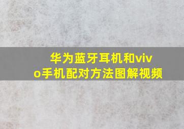 华为蓝牙耳机和vivo手机配对方法图解视频