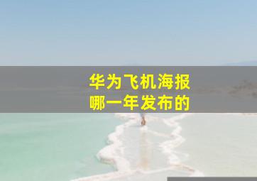 华为飞机海报哪一年发布的