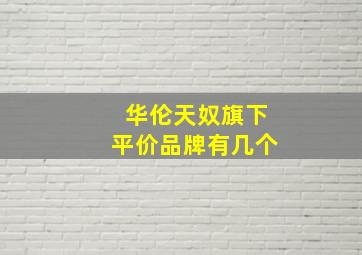 华伦天奴旗下平价品牌有几个